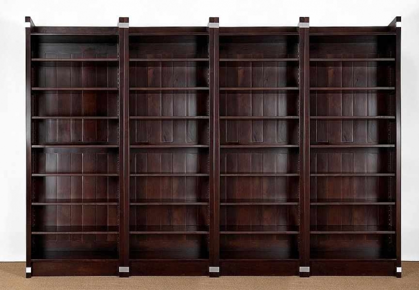 4 Regale Erle Mooreiche als Bücherwand 4 Regale Erle Mooreiche als Bücherwand