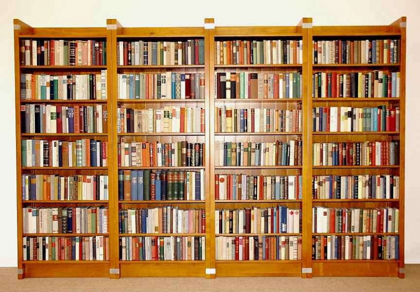 Bücherwand Einsplus - 4 Regale Kirsche Massivholz Bücherwand Einsplus - 4 Regale Kirsche Massivholz