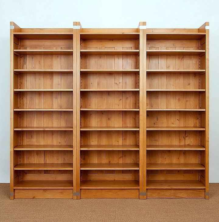 3 Bücherregale Erle Naturton Massivholz